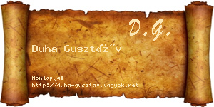 Duha Gusztáv névjegykártya