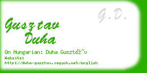 gusztav duha business card